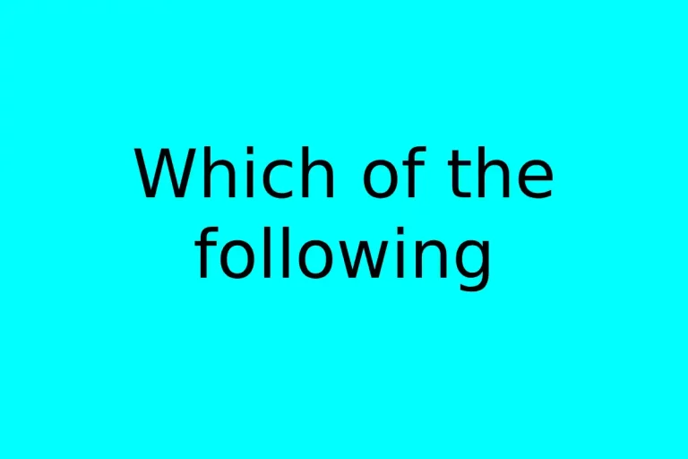 Which of the following